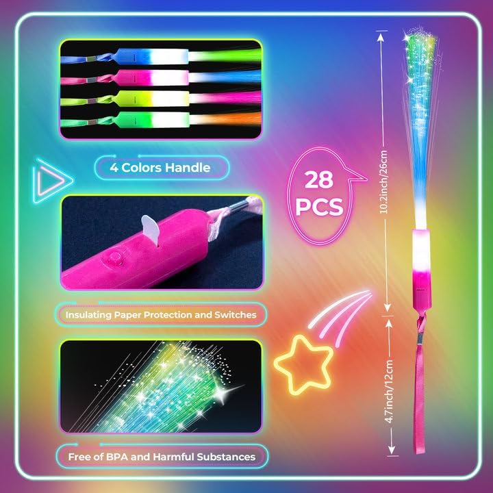 Light Up Fiber Optic Party Sticks