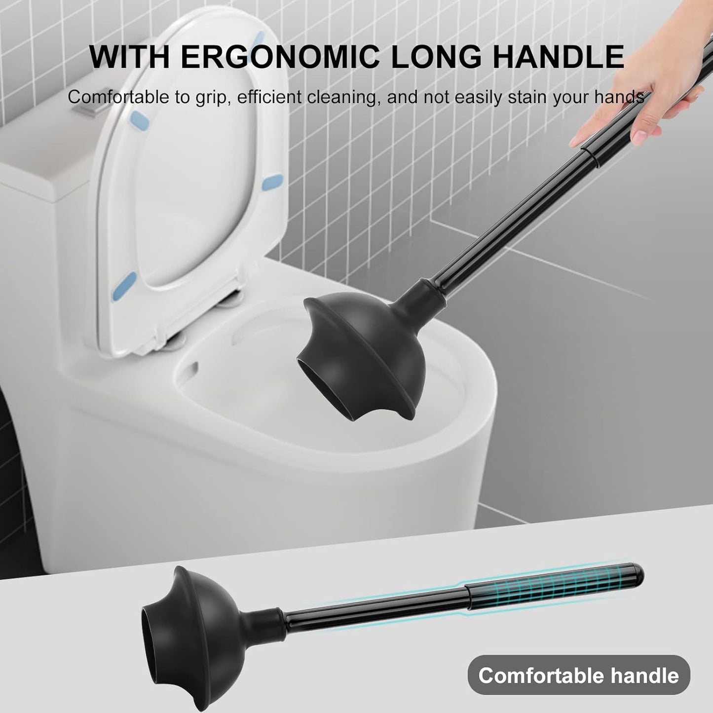 2 in 1 Toilet Cleaning Tool Set
