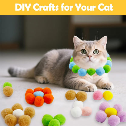 Cat Pom Pom Balls Launcher Set