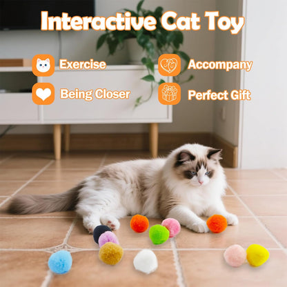 Cat Pom Pom Balls Launcher Set