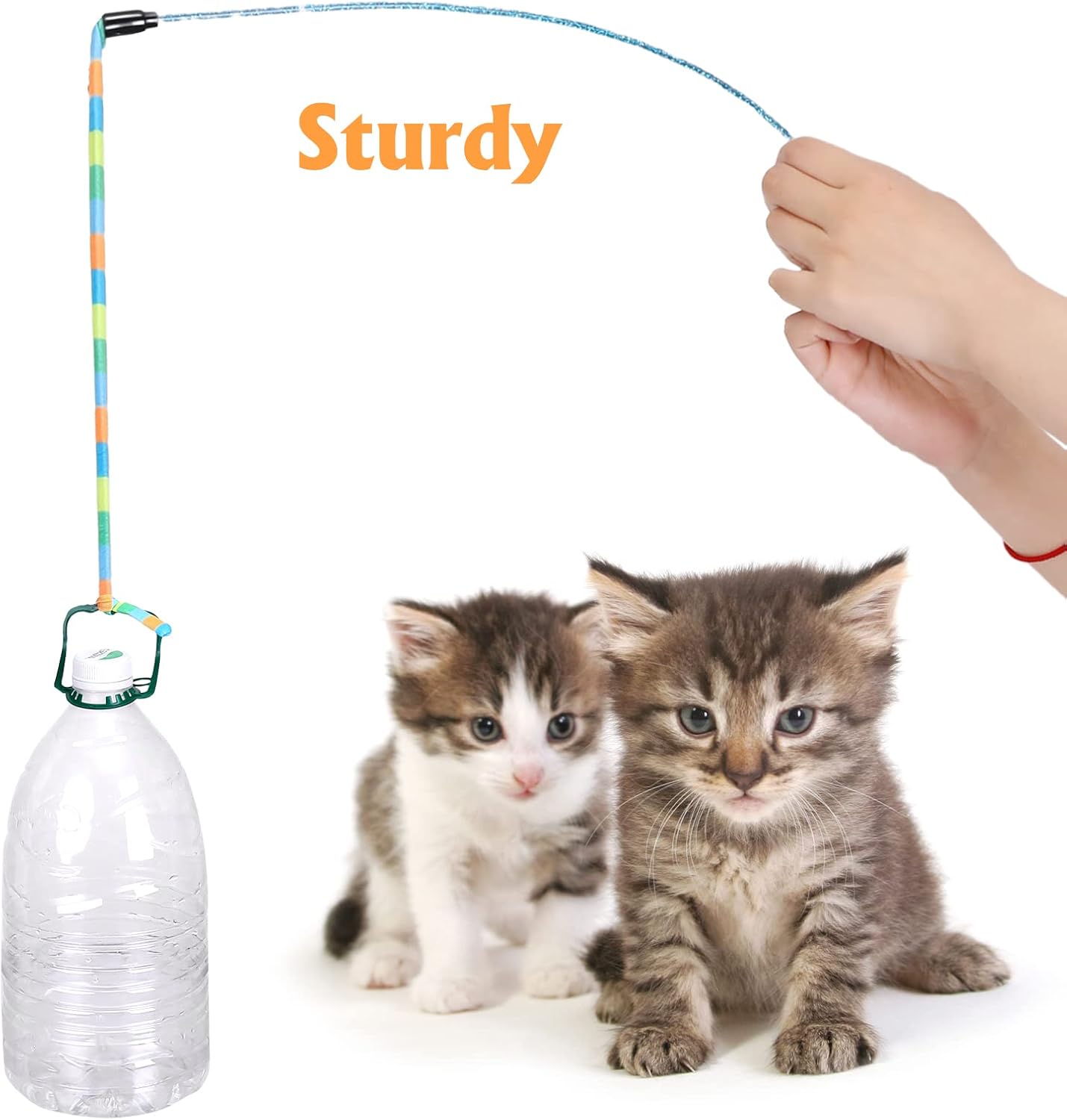 Colorful Ribbon Cat Teaser Wand Toys