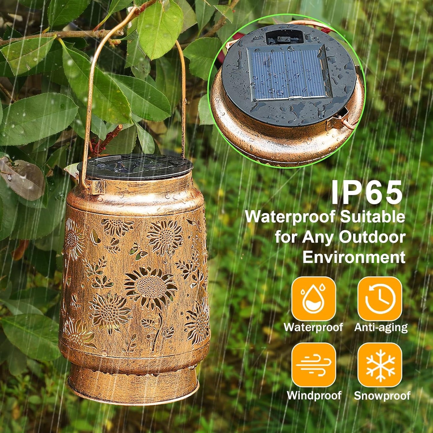 Decorative Solar Garden Light with Hook