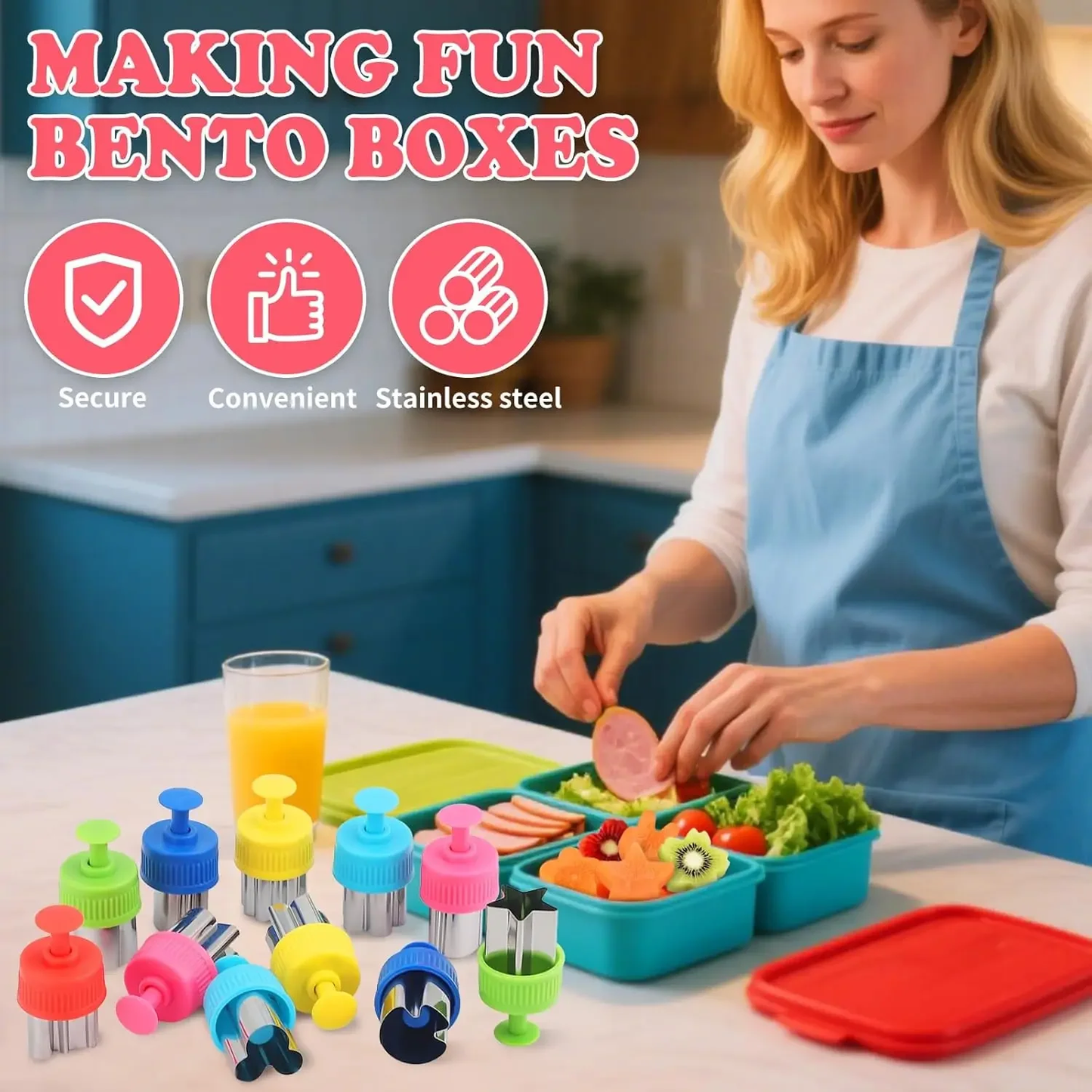 Kids Bento Box Vegetable Cutter Set