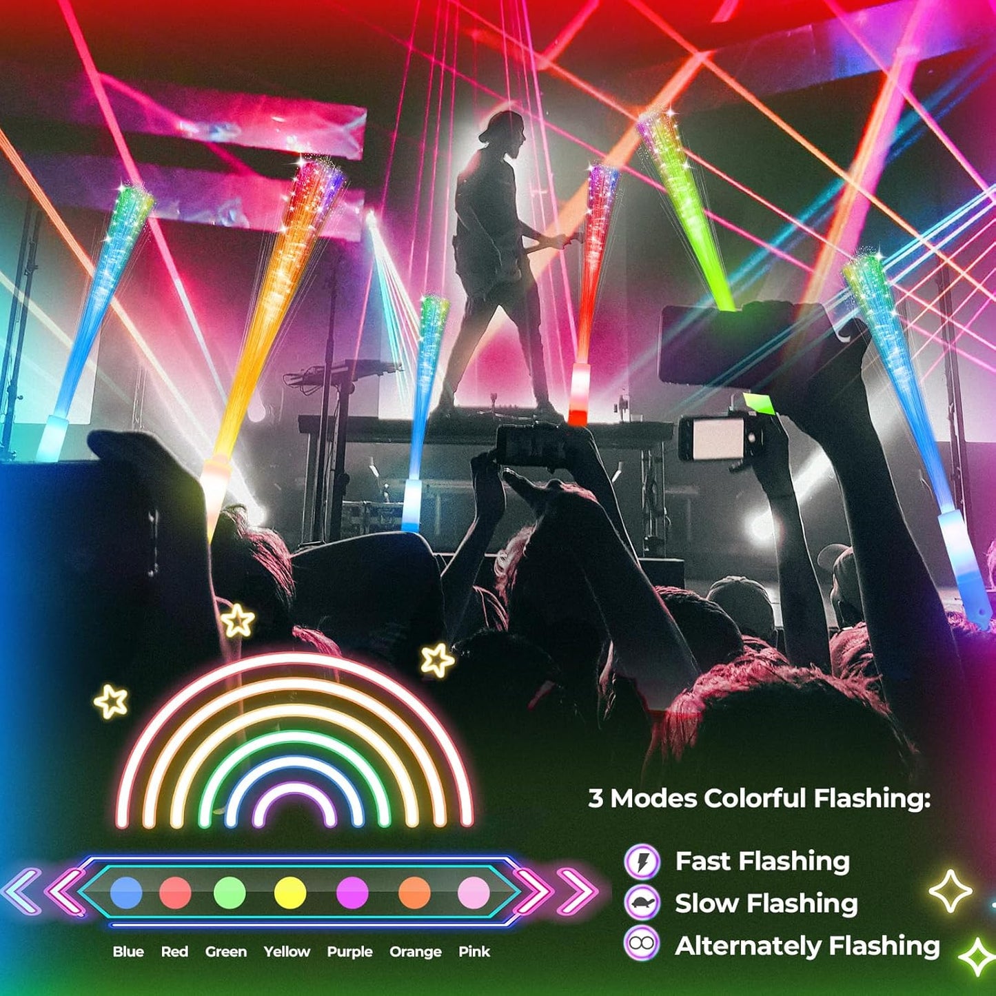 Light Up Fiber Optic Party Sticks