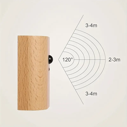 Moon Glow Wooden Wall Lamp