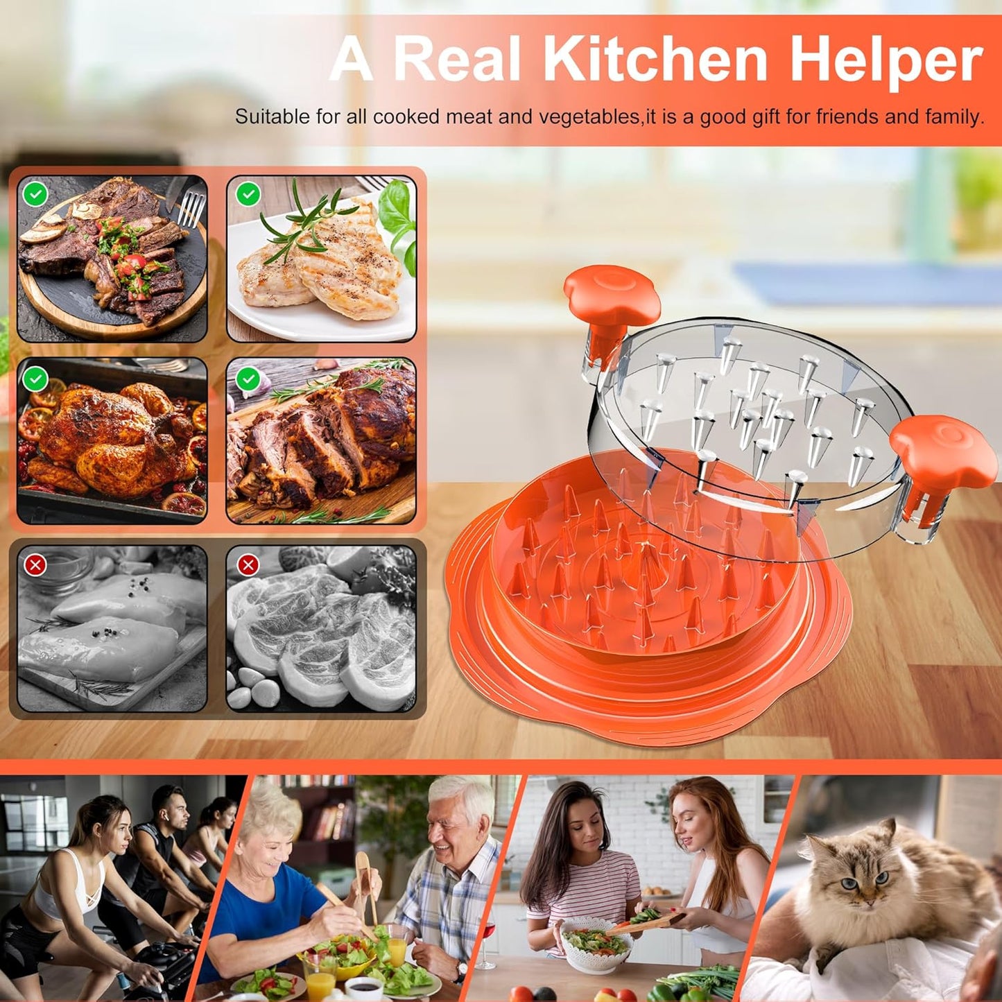 Quick Twist Chicken Shredding Tool