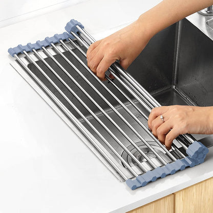 Roll Out Over Sink Drying Rack