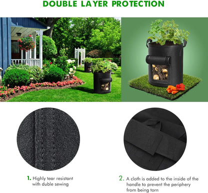 Thick Fabric Planting Bags with Window